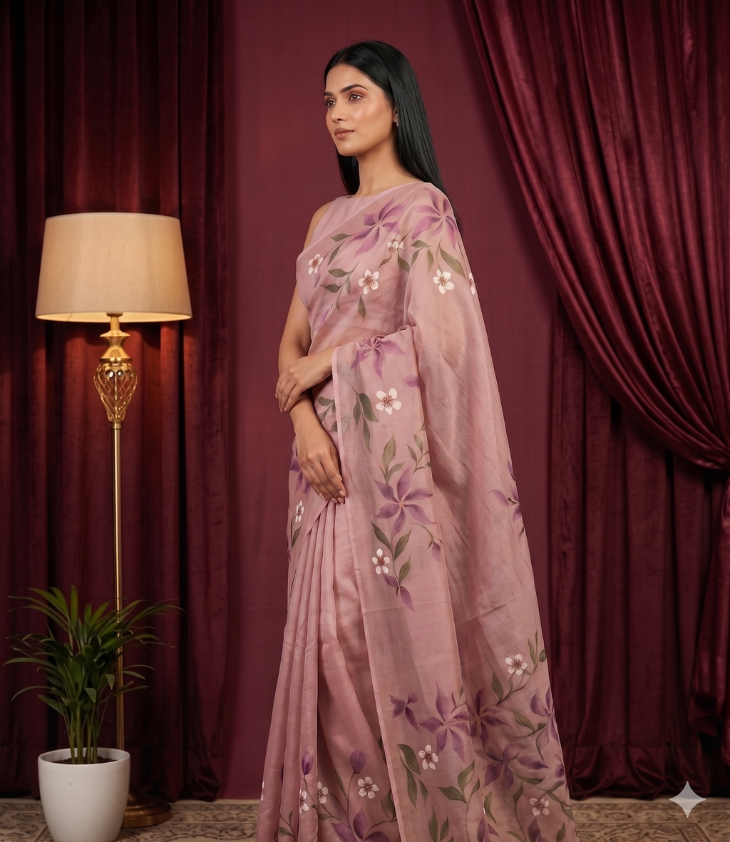 Lavender Aura kota saree